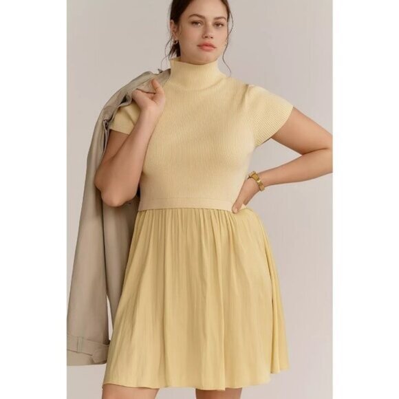 NWT Size 2X -Anthropologie The Thea Short Sleeve Twofer Mini Dress (NWT US$ 148) - Picture 1 of 16
